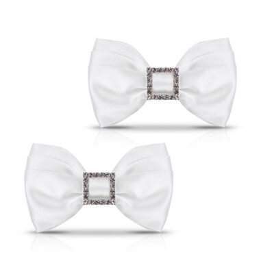 Shapen kenkäkoriste satiinirusetti valkoinen